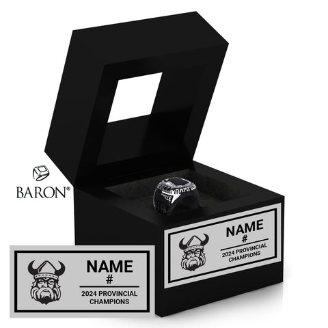 Orangeville Northmen U9 Lacrosse 2024 Championship Black Window Ring Box