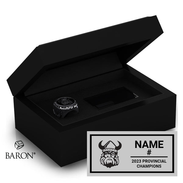 Orangeville Northmen Lacrosse 2023 Championship Black Standard Window Ring Box
