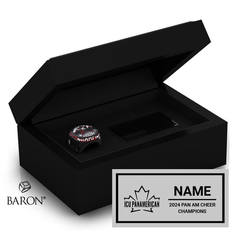 PAN AM Cheer 2024 Championship Black Standard Window Ring Box
