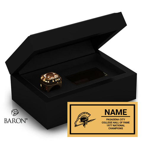Pasadena City College Hall of Fame Championship Black Standard Window Ring Box