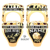 Pasadena City College Hall of Fame Championship Ring - Design 2.5