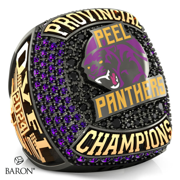 Peel Panthers Football U14 Football 2024 Championship Ring - Design 2.2