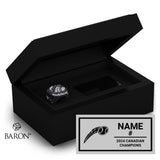 Plattsville Lightning Softball 2024 Championship Black Standard Window Ring Box