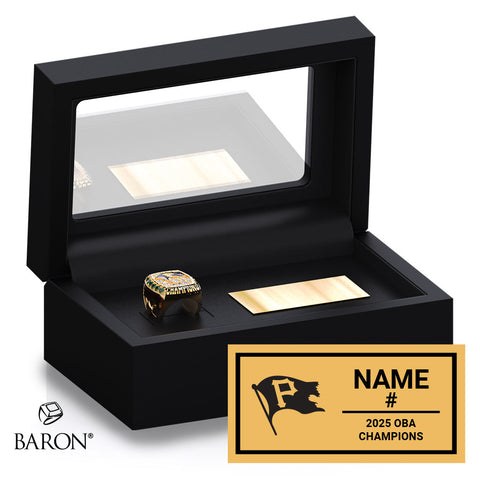 Port Lambton Pirates U18 Baseball 2025 Championship Black Standard Window Ring Box
