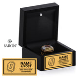 Queen’s Golden Gaels Football 2025 Championship Black LED Ring Box