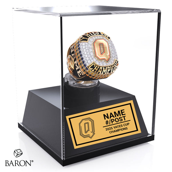 Queen’s Golden Gaels Football 2025 Championship Display Case