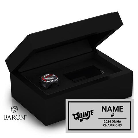 Quinte AAA U15 Hockey 2024 Championship Black Standard Window Ring Box