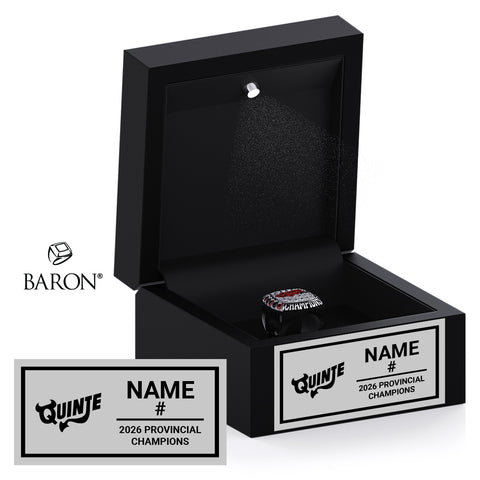 Quinte Red Devils U13 AAA Hockey 2026 Championship Black LED Ring Box