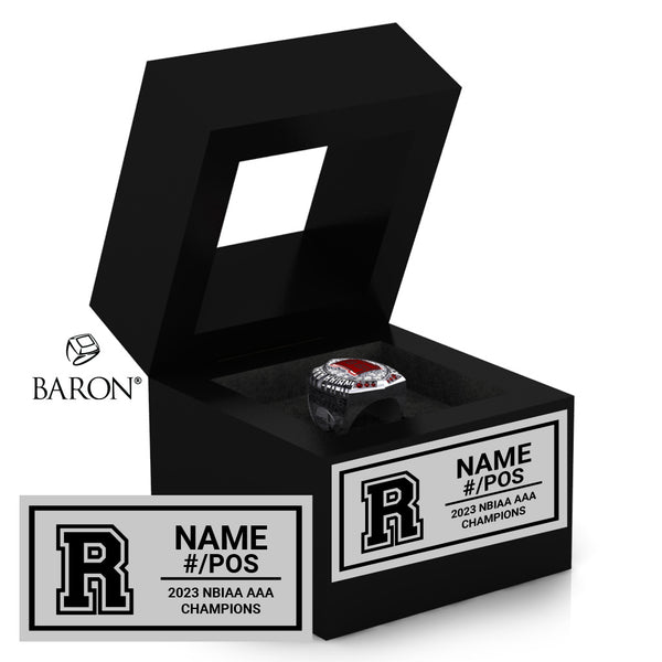 RHS Royals Football 2023 Championship Black Window Ring Box