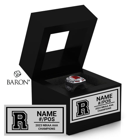 RHS Royals Football 2023 Championship Black Window Ring Box
