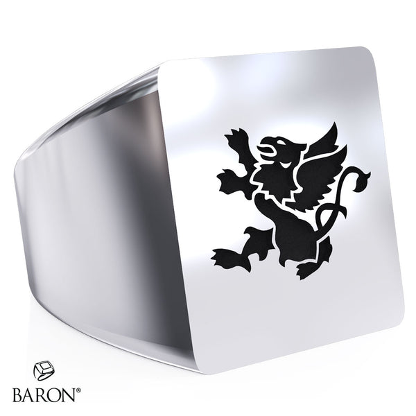 St. Clair College Square Signet Class Ring - 607 - Design 4.5