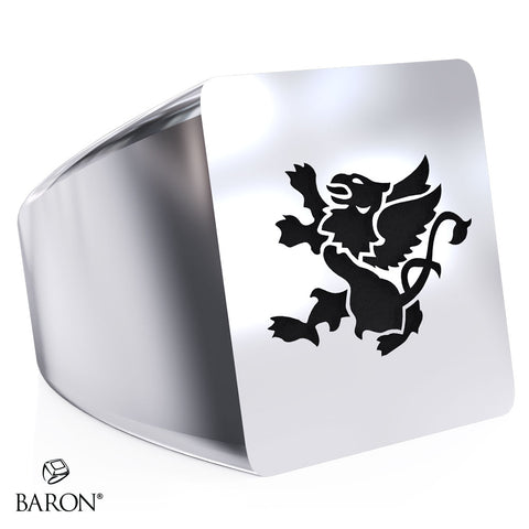 St. Clair College Square Signet Class Ring - 607 - Design 4.5