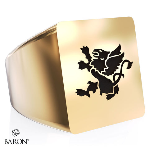 St. Clair College Square Signet Class Ring - 607 - Design 4.6
