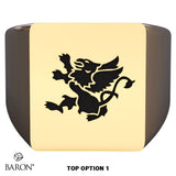 St. Clair College Square Signet Class Ring - 607 - Design 4.6