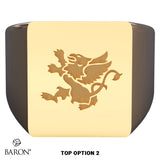 St. Clair College Square Signet Class Ring - 607 - Design 4.6