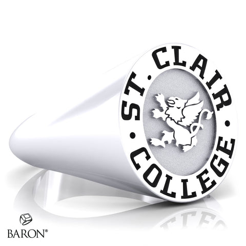 St. Clair College Oval Signet Class Ring - 602 - Design 6.1