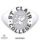 St. Clair College Oval Signet Class Ring - 602 - Design 6.1