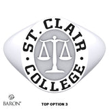 St. Clair College Oval Signet Class Ring - 602 - Design 6.1