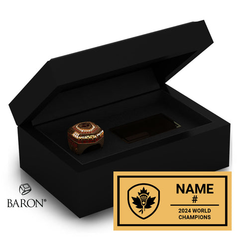 Team Canada Lacrosse 2024 Championship Black Standard Window Ring Box