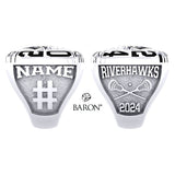 Riverhawks Lacrosse 2024 Championship Ring - Design 2.2