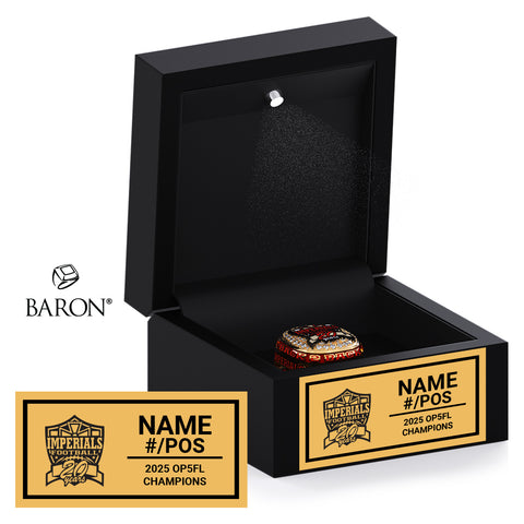 Sarnia Imperials Football 2025 Championship Black LED Ring Box