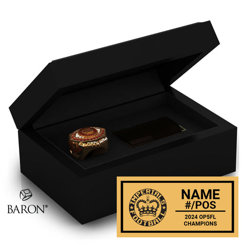 Sarnia Imperials 2024 Championship Black Standard Window Ring Box