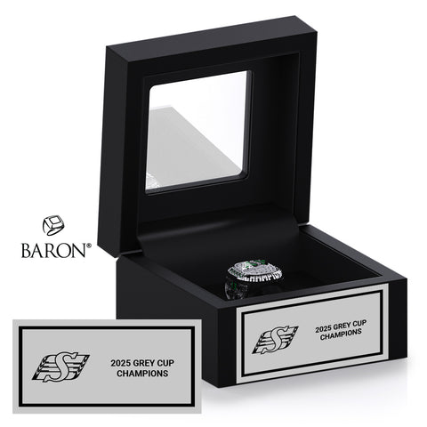 Saskatchewan Roughriders 2025 Fan Championship Black Window Ring Box