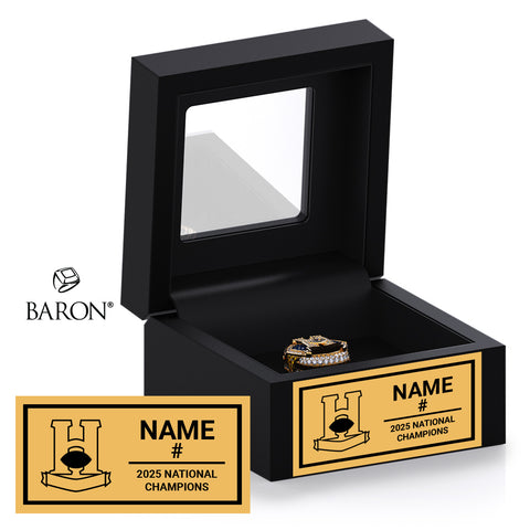 Saskatoon Hilltops Football 2025 Championship Black Window Ring Box