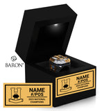 Saskatoon Hilltops 2023 Championship Black LED Ring Box