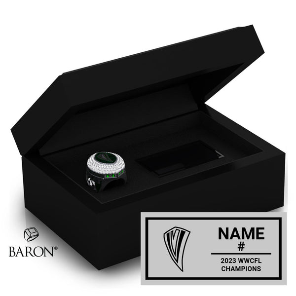 Saskatoon Valkyries Football 2023 Championship Black Standard Window Ring Box