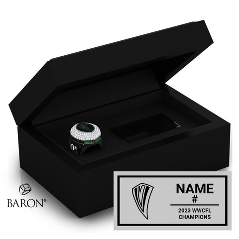 Saskatoon Valkyries Football 2023 Championship Black Standard Window Ring Box