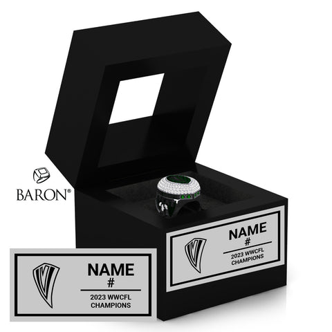 Saskatoon Valkyries Football 2023  Championship Black Window Ring Box