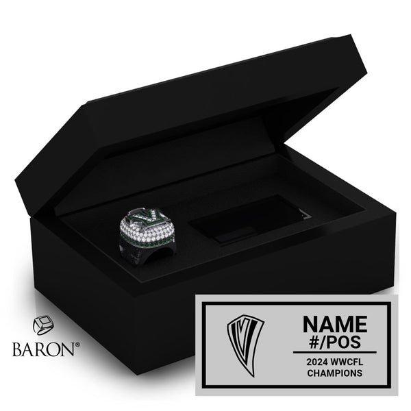 Saskatoon Valkyries Football 2024 Championship Black Standard Window Ring Box
