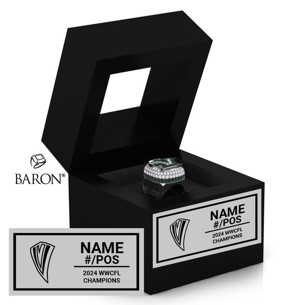 Saskatoon Valkyries Football 2024 Championship Black Window Ring Box