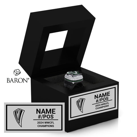 Saskatoon Valkyries Football 2024 Championship Black Window Ring Box