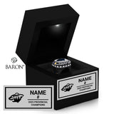 Saskatoon Wild Razorbacks Hockey 2025 Championship Black LED Ring Box