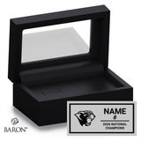 Sault College Hockey 2026 Championship Black Standard Window Ring Box