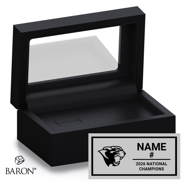Sault College Hockey 2026 Championship Black Standard Window Ring Box