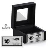 Sault College Hockey 2026 Championship Black Window Ring Box