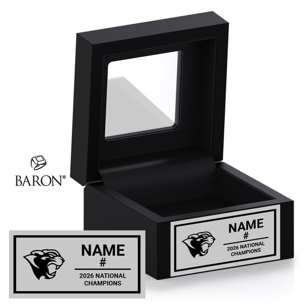 Sault College Hockey 2026 Championship Black Window Ring Box