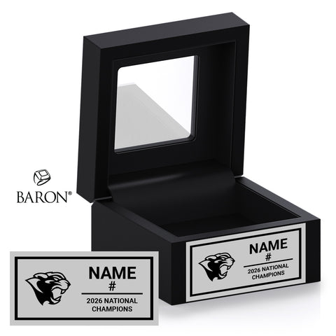 Sault College Hockey 2026 Championship Black Window Ring Box