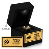 Sault Sabercats Football 2023 Championship Black LED Ring Box