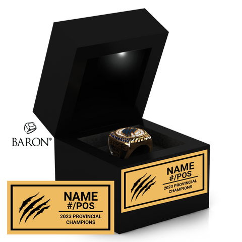 Sault Sabercats Football 2023 Championship Black LED Ring Box