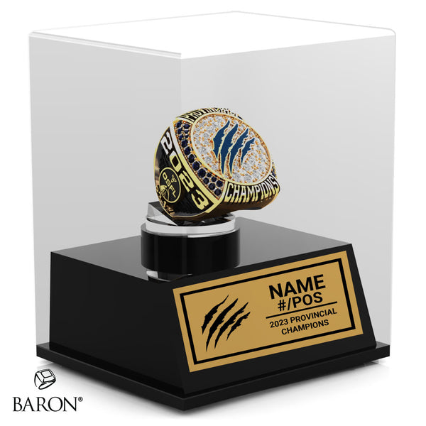 Sault Sabercats Football 2023 Championship Display Case