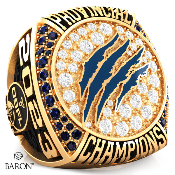 Sault Sabercats Football 2023 Championship Ring - Design 1.3