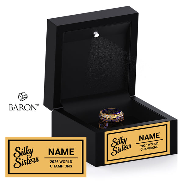Silky Sharks Cheer 2026 Championship Black LED Ring Box