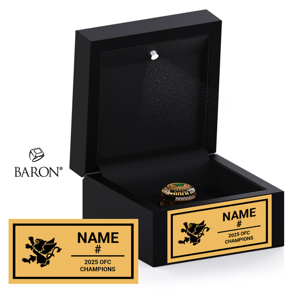 St. Clair Saints OFC 2025 Championship Black LED Ring Box