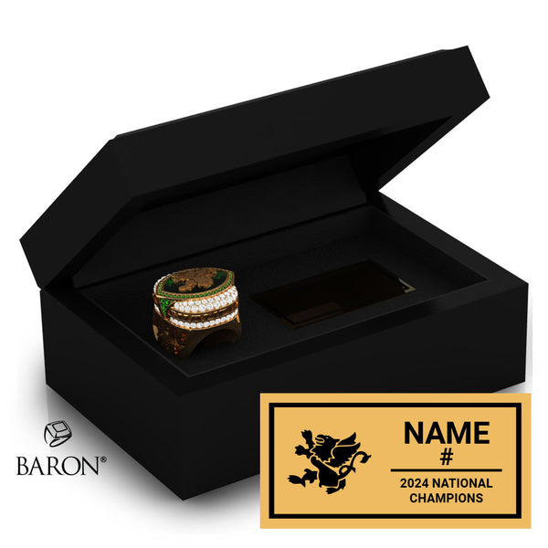St. Clair Saints Football 2024 Championship Black Standard Window Ring Box