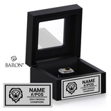 St. James Catholic High School Football 2025 Championship Black Window Ring Box