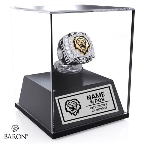 St. James Catholic High School Football 2025 Championship Display Case